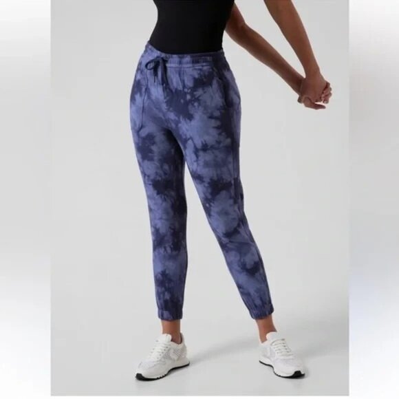 Athleta Farallon Jogger Pant‎ in Crystal Dye Dress Blue Size Small - Picture 1 of 8
